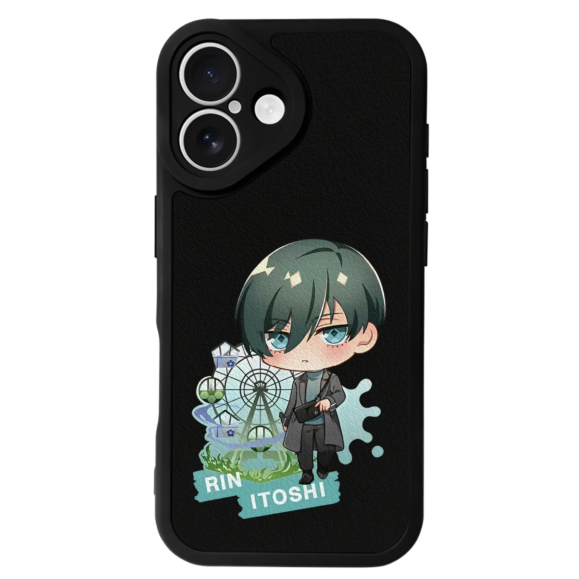 ブルーロック グッズ 糸師凛 - IPhone 16シリーズ対応 ・ シリコンスマホケース ・ レザー調 ・ 高精度フィット ・ 耐衝撃 ・ ワイヤレス充電対応 ・ 精密カット